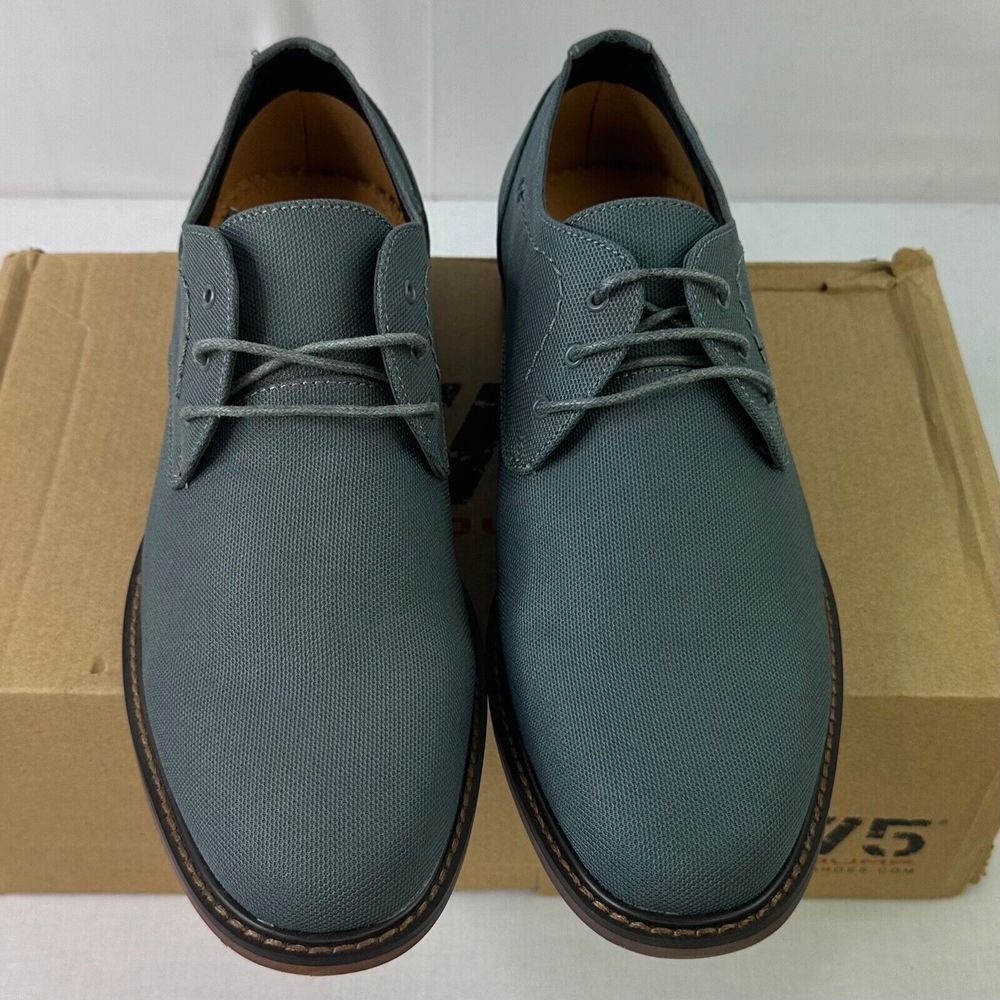 J75 Mens Hamilton Gray Textile 3-Eye Lace Up Oxfords Size 9